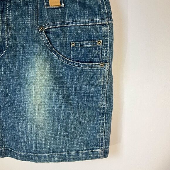 Extreme Denim Miniskirt with FauxLeather Details, 7. Altgirl, egirl, rocker - Picture 4 of 8